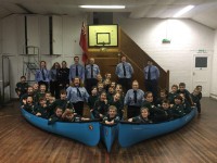 Cubs in canoes